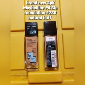 2.FOR THE PRICE OF 1 !!Maybelline Fit Me Foundation - Natural Buff 230. 2pk